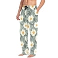 thumbnail image 2 of FORMRS Mens Pajama Pants with Pockets Cotton Sleepwear Lounge Bottoms Sizes S-2XL, Sage Green Flower Pattern, 2 of 7