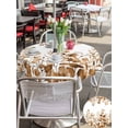 thumbnail image 5 of Outdoor Tablecloths with Umbrella Hole & Zipper, Brown Yellow Eucalyptus Leaves Round Tablecloths 60 Inch, Watercolor Spring Summer Botanical Waterproof Table Cloth, Patio/Pool/Picnic Table Covers, 5 of 8