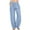 Light Blue, variant on Luogg Women's Linen Pants Elastic High Waist Drawstring Wide Leg Palazzo Yoga Trousers Women’s Elastic Waist Pants