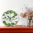 thumbnail image 2 of SKYSONIC St. Patrick's Day Wall Clock 10 Inch Silent Non Ticking Round Clock Oil Painting Clock Easy to Read Clock for Living Room Bedroom Bathroom Home Decor, 2 of 7