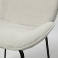 thumbnail image 5 of Black and White Flaired Seat Fabric Dining Chair, 5 of 9