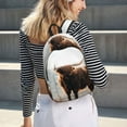 thumbnail image 6 of Picia Yak Printed Canvas Daypack - Stylish and Durable Vintage Compact Backpack - Class, Work, Travel, or Laptop Bookbag,Organized Compartments-Medium, 6 of 6
