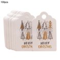 thumbnail image 3 of 100 Uds. Tarjetas de papel de Papá Noel, suministros para fiestas de Navidad, etiquetas Kraft DIY, etiquetas colgantes de papel para envolver Kits de decoración para fiestas 3 árboles blancos Yuarrent HA001764-02, 3 of 6