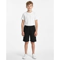 thumbnail image 4 of Real Essentials 3 Pack: Boys Fleece Lounge Shorts – Soft Pull-On Gym, School, Sleep & Active Sports Shorts for Kids, 4 of 6