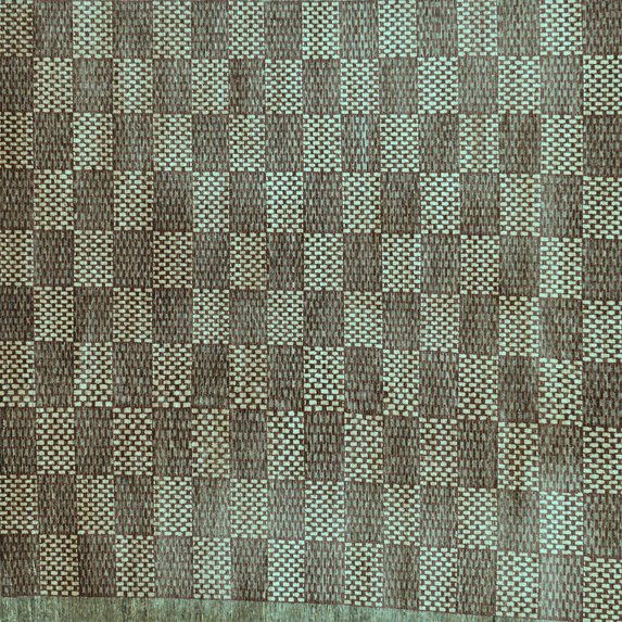Ahgly Company Indoor Square Oriental Light Blue Modern Area Rugs, 3' Square