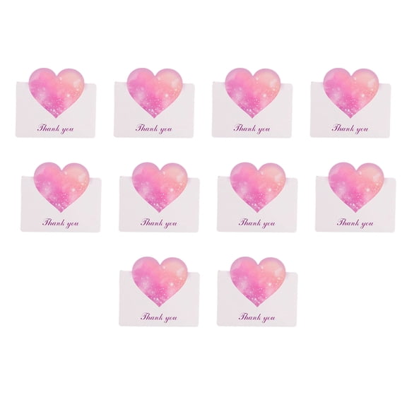 3D Valentine's Day Pop-Up Cards (10 Pack) - Heart Design Love & Thank You Greeting Cards, Blank Inside for Personal Message, 13.6x9.8cm