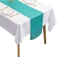 thumbnail image 1 of Camino de mesa con lentejuelas, camino de mesa con purpurina para mesa rectangular para cumpleaños, bodas, banquetes y decoraciones de fiestas, 30 cm x 275 cm/0,15 kg, 1 of 5