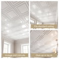 thumbnail image 6 of 232-Economy 2 ft. x 2 ft. PVC Lay-in Ceiling Tile in Plain White (200 Sq.ft / Pack) - 50 Pieces, 6 of 19