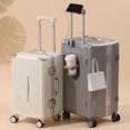 thumbnail image 2 of Maleta nueva 2025, portavasos USB multifuncional para equipaje, maletas marco de aluminio de 20/24/26 pulgadas, maletas de viaje con contraseña, cubierta de carrito maleta de viaje, 2 of 4