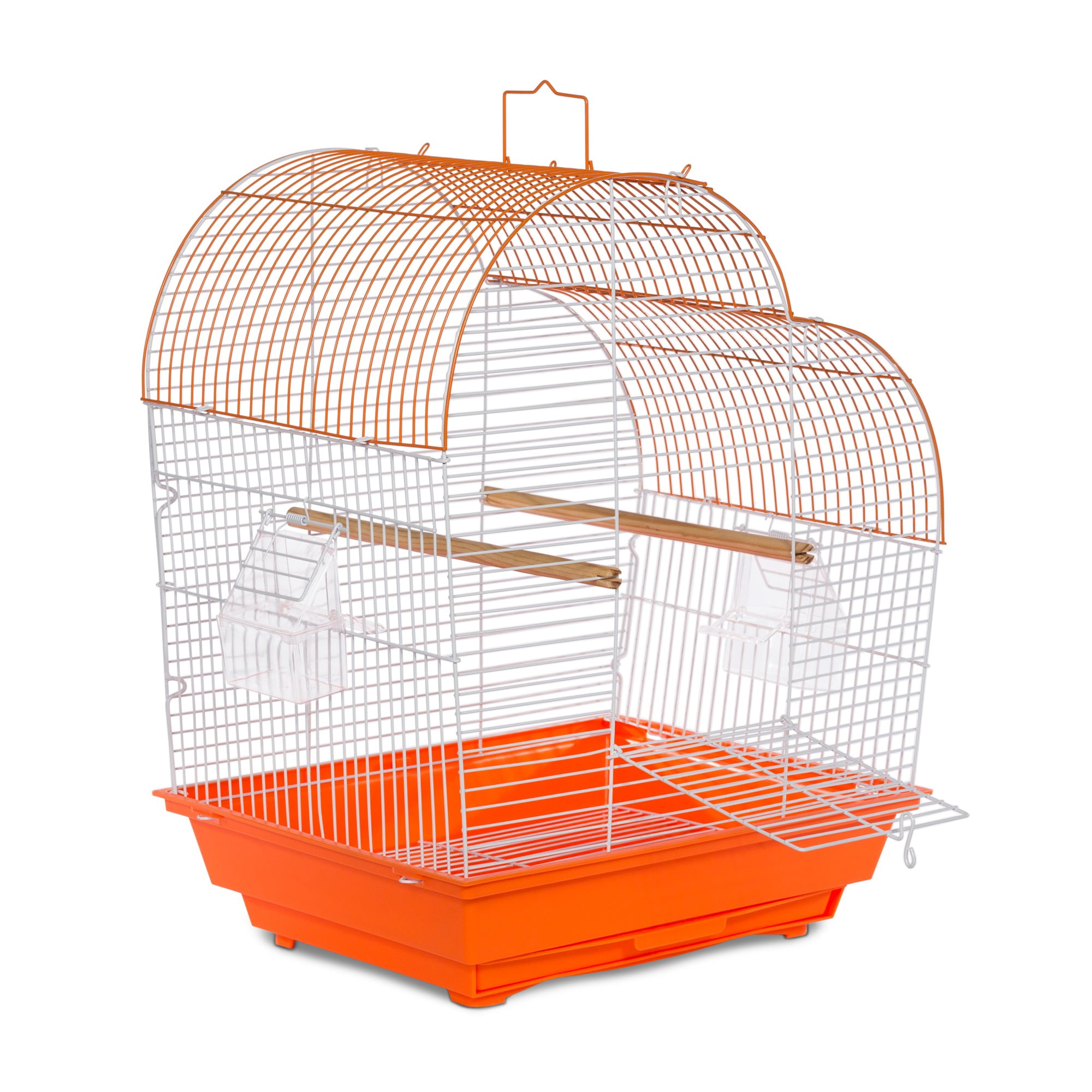 Prevue Pet Products Palm Beach Waterfall Roof Orange & White Bird Cage SP21003O/W