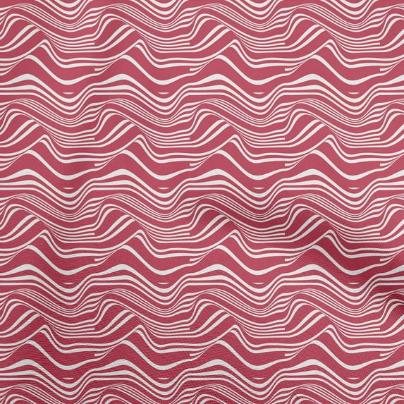 oneOone Cotton Poplin Twill Magenta Fabric Abstract Stripe Craft Projects Decor Fabric Printed By The Yard 56 Inch Wide