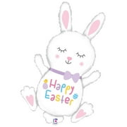 38 inch Hoppy Easter Bunny Foil Mylar Balloon - Party Supplies Decorations