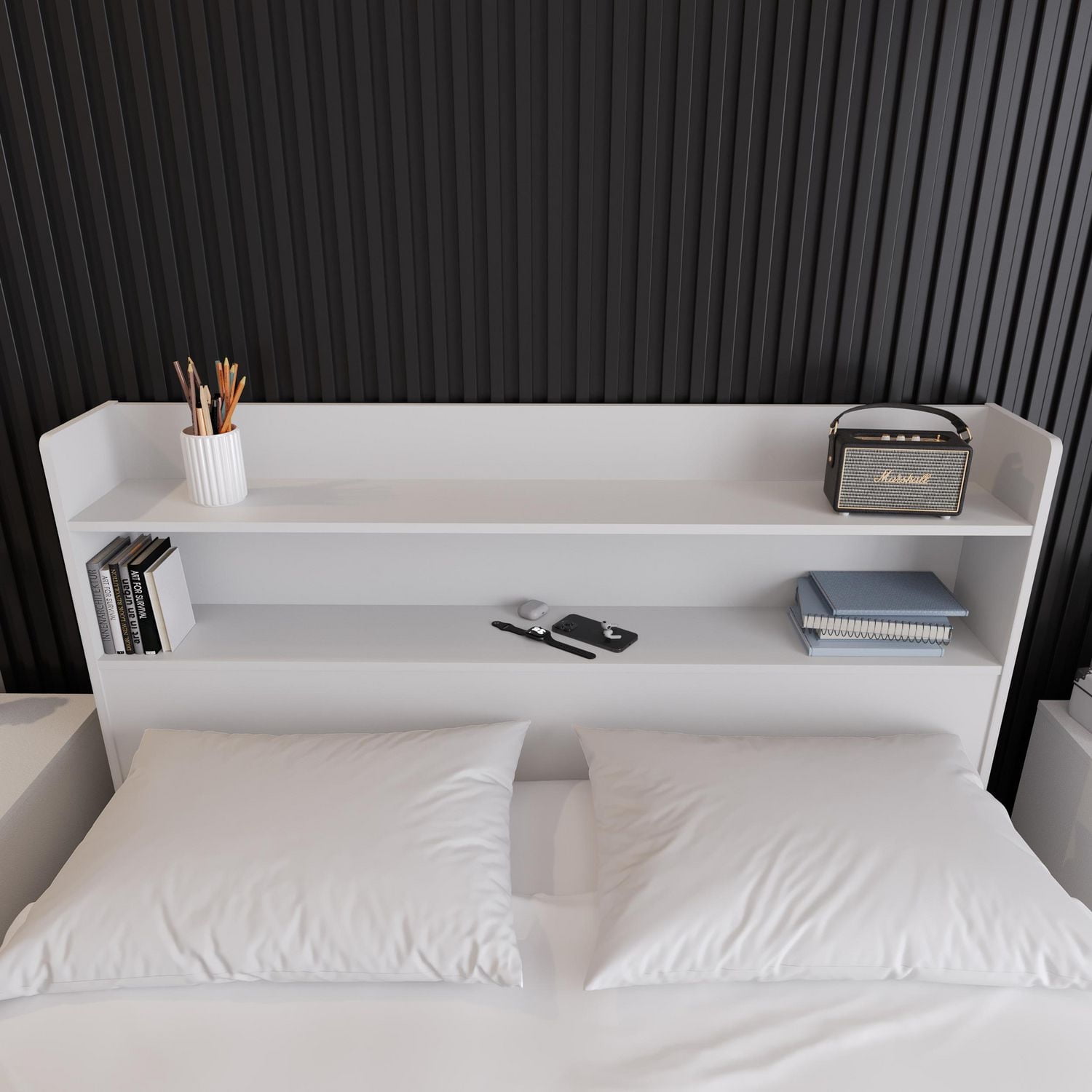 Nexera Hunter Tête de lit bibliothèque