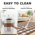 thumbnail image 4 of Brisasol Outdoor Rugs 3x5 Coffee and White Buffalo Plaid Checkered Rug Washable Front Door Mat Layered Door Mat for Porch Entryway Patio, 4 of 8