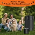 thumbnail image 7 of Dog Poop Trash Can Outside, 12L/3.1Gal Metal Dog Waste Trash Can with Lid, Foot Pedal, Waste Container with 40 Bags, Pet Poop Bucket with Lid Soft Close for Pet, Round Black Can, 7 of 7