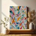 thumbnail image 6 of Colorful Textured Abstract Leaf Oil Painting Canvas Print Home Hallway Decor, 6 of 8