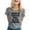 Grey, variant on Women's Casual Printed Round Neck Short Sleeve T Shirt Top Loose Fit Athletic Tops for Women Womens Solid Color T Shirts Stretch Shirt Pack Shirt Oversized Tee Shirt Athletic Wear Women Snow Long