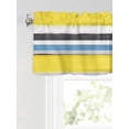 thumbnail image 6 of Valances for Windows Yellow Blue Gradient Rod Pocket Cafe Window Treatments Valance Curtains for Kitchen Bathroom Laundry Basement Windows 60"x18", 6 of 9