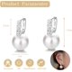thumbnail image 4 of Aretes Perlas Mujer, Arracadas de Plata 925, Perla, Aretes De Perlas Clásico Totalmente De Plata, Aretes de Novia para Boda, Pendientes de Perlas, 4 of 4