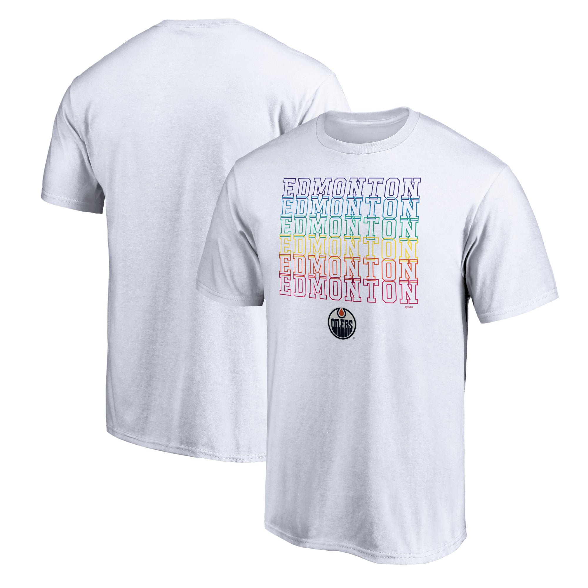 Men's White Edmonton Oilers City Pride T-Shirt