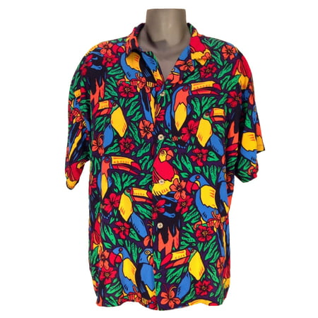 Tropical Birds Hawaiian Shirt Ace Ventura Pet Detective Thomas Magnum PI Costume