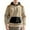 Khaki, variant on Men’s Hoodies Casual Hooded Sweatshirt With Contrast Leather Patches Textured Pullover Hoodie For Fall Winter,Size S-2XL