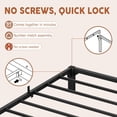 thumbnail image 3 of Queen size 8-pulgada metal marco de cama - no screws, no box spring, heavy duty 800 lbs capacity, tool-free assembly con reinforced iron slats y legs, 3 of 6