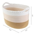 thumbnail image 3 of Unique Bargains Woven Storage Basket for Clothes Organizer Bin with Handles Brown, 3 of 5