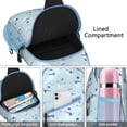 thumbnail image 4 of Sling Backpack,Light Blue Christmas Snowman Pattern Sling Bag with Water Bottle Holder,Waterproof Sling Bag for Men/Women with Headphone Jack for Hiking,Travel, 4 of 6