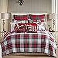 thumbnail image 2 of Levtex Home - Courtepointe Spencer Plaid - Grand Lit/reine - Tartan - Rouge, Vert, Blanc, Bleu, Or - Courtepointe (88x92 Po) - Réversible - Coton/poly, 2 of 4