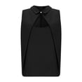 thumbnail image 5 of CHGBMOK Women Linen Tank Tops Crew Neck Ruched Sleeveless Tank Shirt Spring Summer Solid Loose Fit Casual Tops, 5 of 8