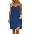 thumbnail image 4 of Admvng Women's Casual Backless Dress Sleeveless Spaghetti Strap Summer Everyday Dresses, 4 of 7