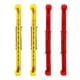thumbnail image 1 of universal para patines de , ajustable para patines de , 2 pares, rojo y amarillo, 1 of 4