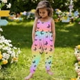 thumbnail image 2 of AHTJRT Girls Summer Rompers Graphics Spaghetti Straps Long Jogger Jumpsuits Loose Fit Sleeveless Overalls Multicolor#05 4-5 Years, 2 of 6
