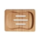 thumbnail image 2 of Jabonera autodrenante de madera natural | Soporte de baño y ducha | Prolonga la vida útil del jabón, mantiene las barras secas | Caqui hecho a mano, repelente al agua | Ahorrador de jabón ecológico, 2 of 8