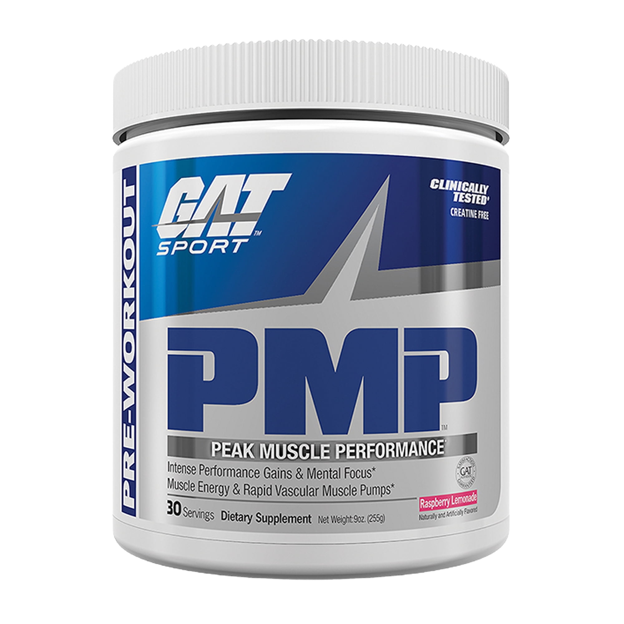 GAT SPORT PMP (Peak Muscle Performance), Pre-Workout, 30 Servings (Raspberry Lemonade)