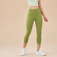 thumbnail image 3 of Sevpuikl Women's high waist capri leggings Tummy Control Butt Lifting Soft Elastic for Yoga Running Cycling Fitness(Matcha green,M), 3 of 7