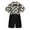 Black, variant on Gyexs Boy Easter Outfit Semi Formal Outfit Short Sleeve Button Down Dress Shirts Bowtie Suspender Shorts Toddler Kids Boys Suits Black 2-3 Years