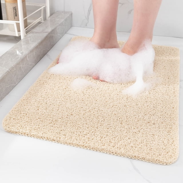 Alfombrilla antideslizante para bañera Hargiis, 40 x 16 cm, PVC, color beige