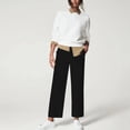 thumbnail image 6 of KDFJPTH Loose Pants For Women Summer Stretch Twill Cropped Wide Leg âS High Waist Casual Wide Leg Trousers, 6 of 6