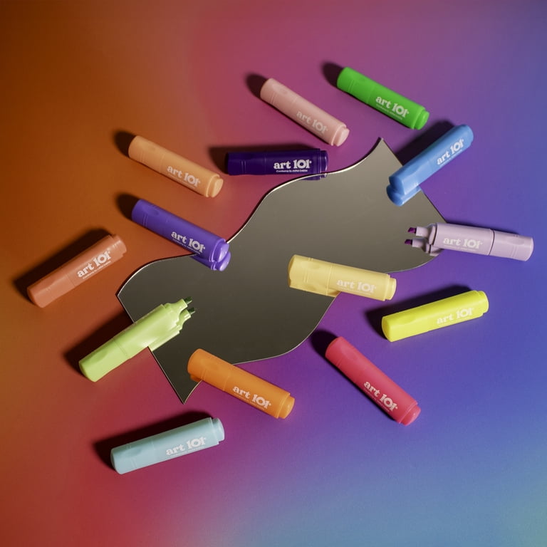 4 pack) Art 101 Creative Tools Funky Chunky Mini Markers, Coloring