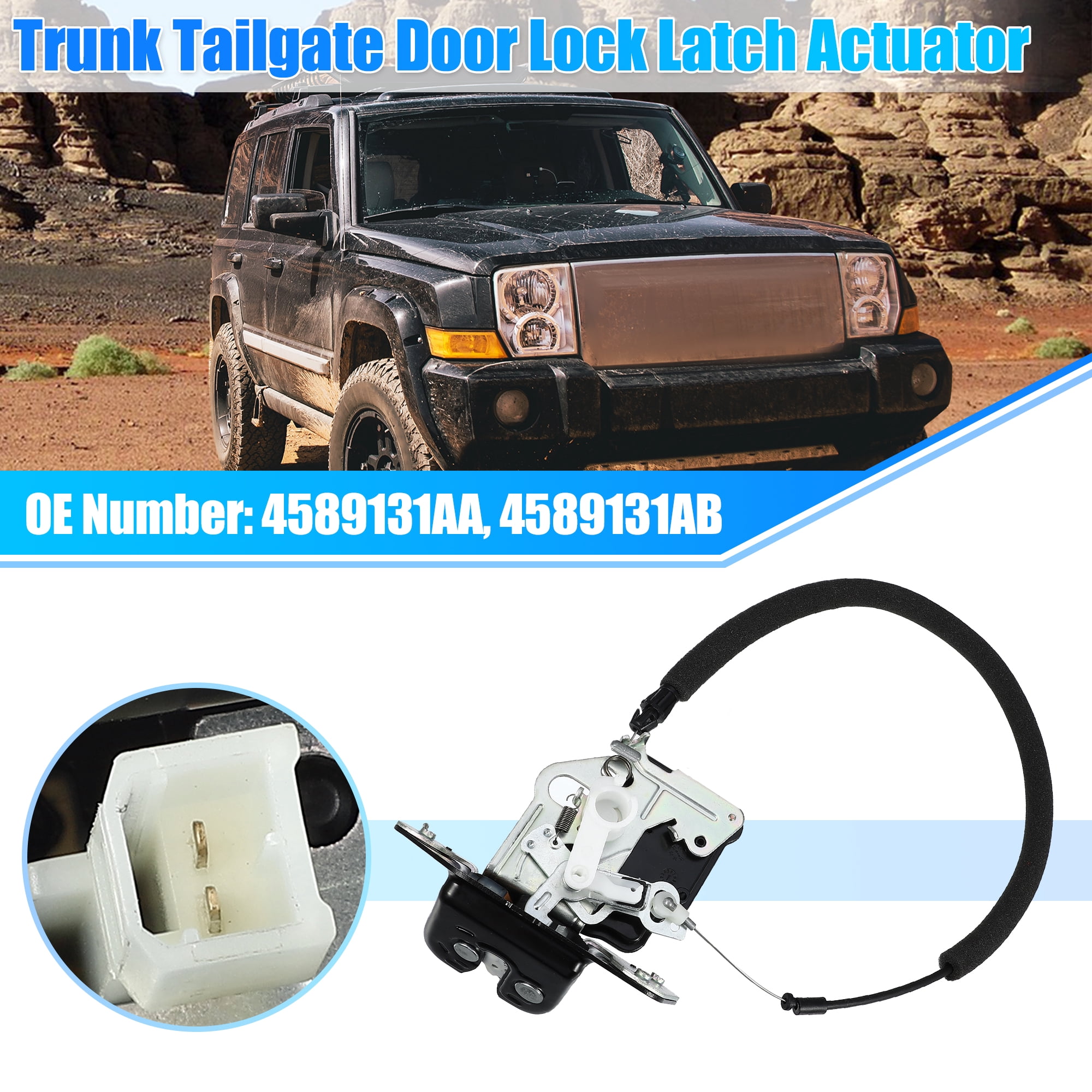Rear Liftgate Latch Trunk Lock Actuator W*Cable For Jeep Compass Patriot