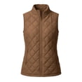 thumbnail image 3 of cocolona Quilted Vest for Women LightWeight Solid Color Basic Sleeveless Jacket Fall Winter Stand Collar Zipper Coat with Pocket, 3 of 6