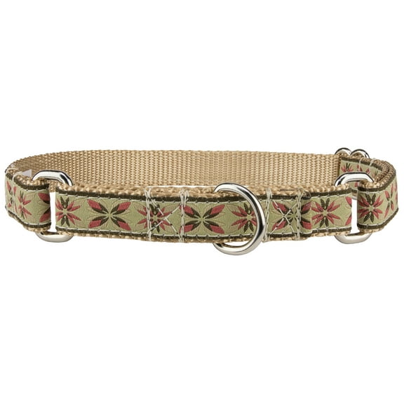 Country Brook Petz® Antique Flowers Woven Ribbon Martingale Dog Collar Limited Edition, Small