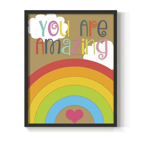 You Are Amazing Framed Print - Solid Wood in Single Picture Frame Solid Wood 2 Framed Print