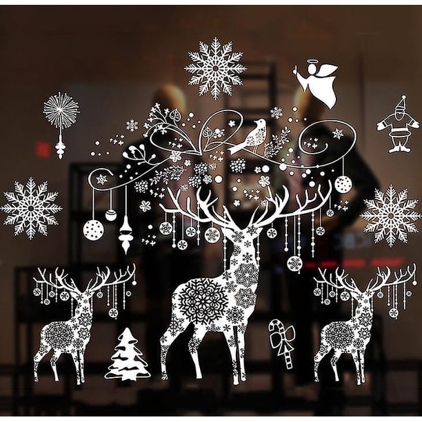 Pegatinas navideñas Sin pegamento Pegatinas electrostáticas Pegatinas decorativas navideñas