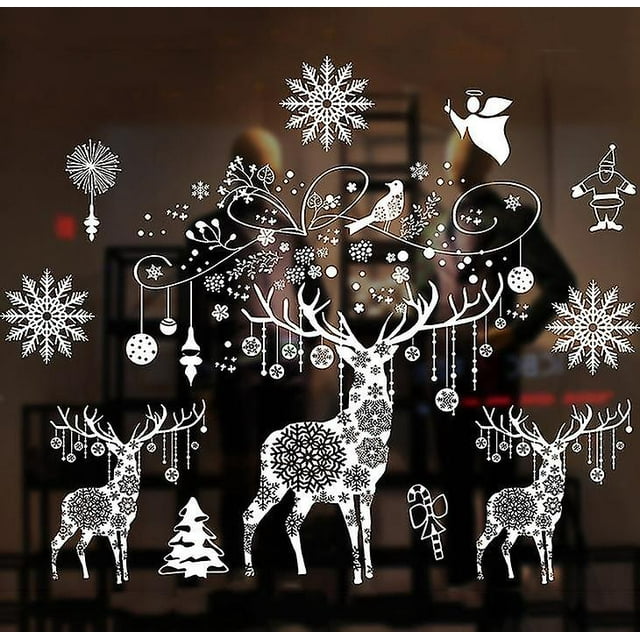 Pegatinas navideñas Sin pegamento Pegatinas electrostáticas Pegatinas decorativas navideñas