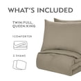 thumbnail image 6 of Notticasa Washed Comforter Sets 3 Piece,Soft and Cozy,Khaki,King,Washed Textured Wrinkled Design, 6 of 7