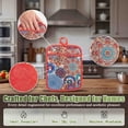 thumbnail image 3 of 2 Pcs Pot Holders with Pocket Cotton Pot Holder Oven Mitts for Kitchen Baking Cooking,Intricate Floral Mandala Pattern, 3 of 5