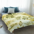 thumbnail image 4 of Sage Green Leaves Blanket Soft Cozy Warm Throw Blanket for Couch, Plush Fuzzy Flannel Fleece Blankets for Sofa, Summer Botanical Farmhouse Watercolor Leaf Bed Blankets Gifts for Men, 40"x50", 4 of 9